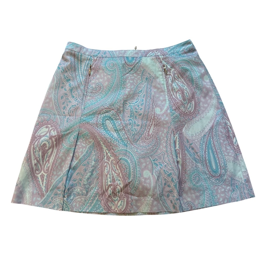 Tail Skort Women‎ Purple Teal Paisley Vintage Golf Tennis Athletic SIZE 12